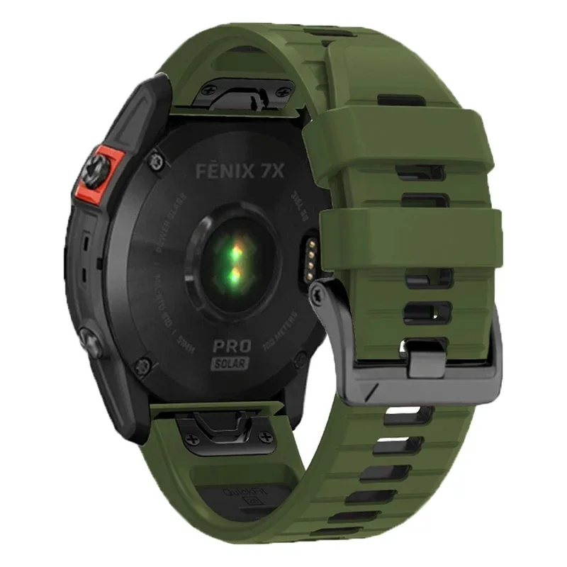 26mm 22mm para Garmin Fenix 7X 7 Pro 6 6X Pro 5X 5 Plus correa de reloj Solar de zafiro pulsera de silicona de liberación rápida