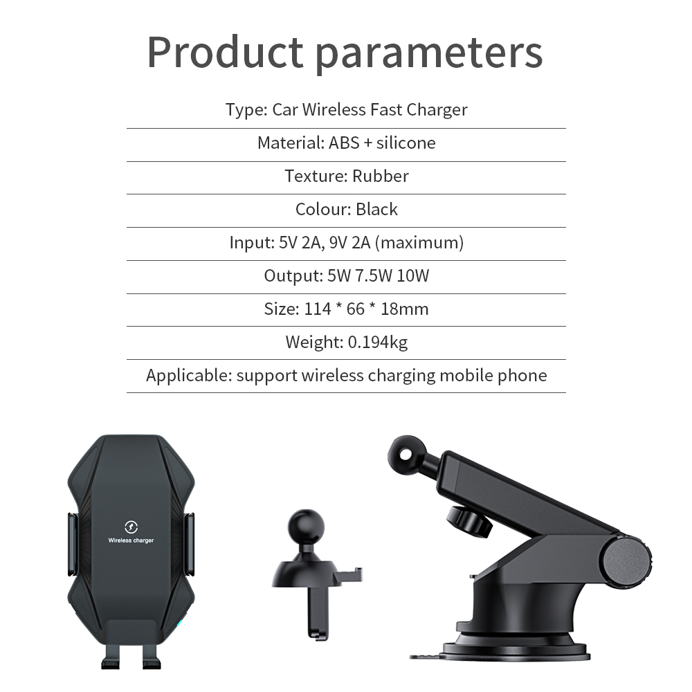 Cargador de coche inalámbrico NTONPOWER Qi, carga rápida de 10W para iPhone 11 XS X 8, cargador inalámbrico inteligente de infrarrojos para coche, soporte de teléfono