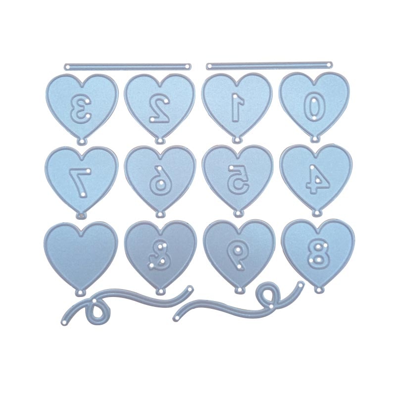 Balon Ballon numer urodziny 2018 Nowy przyjazd metal wykrojniki szablon ponczu papier robić scrapbookingu diy rzemiosło fotograficzne szablon umiera