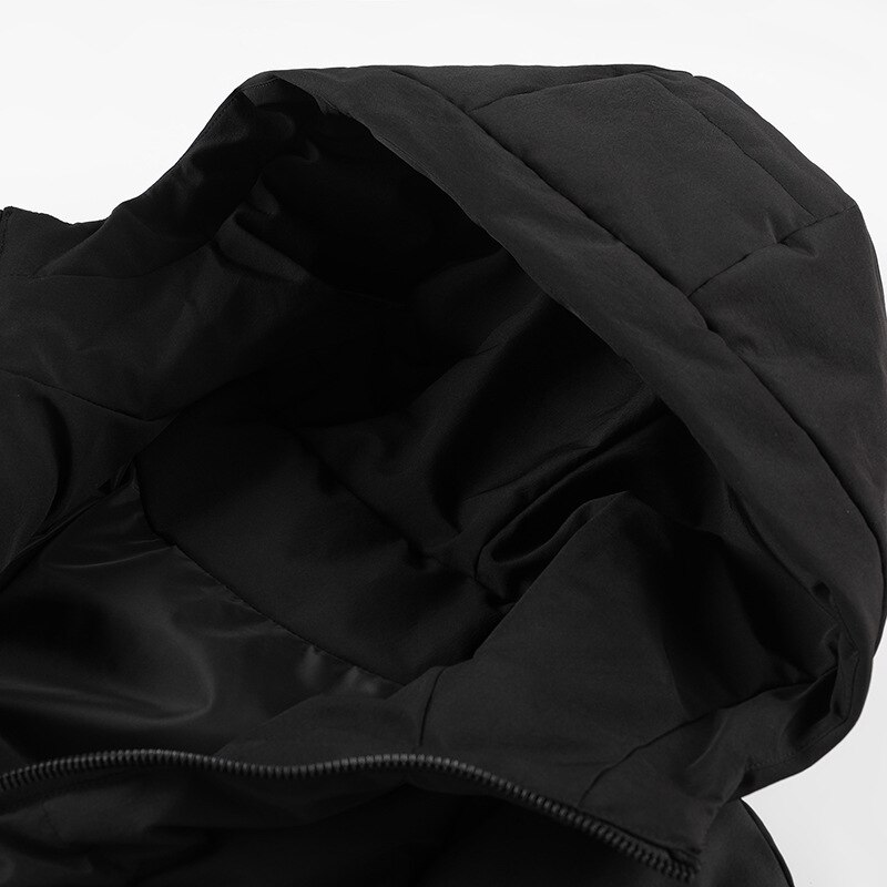 Vinterjakke menn parkas kåpe tykk varme parkas hette holde varmen lang overjakke avslappet løs snø jakke jakke pluss størrelse m-xxxxl