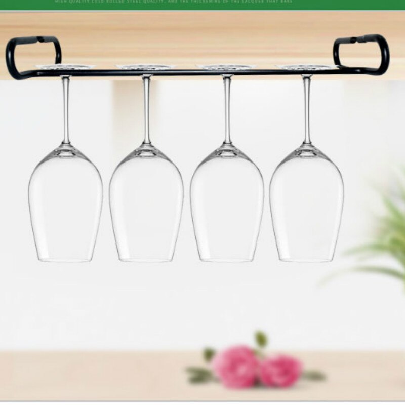 2 pièces support de verre à vin en métal crétif 1 rangée de hauts supports de tasse de vin de raisin suspendus supports de tasses support de stockage à la maison MJ710