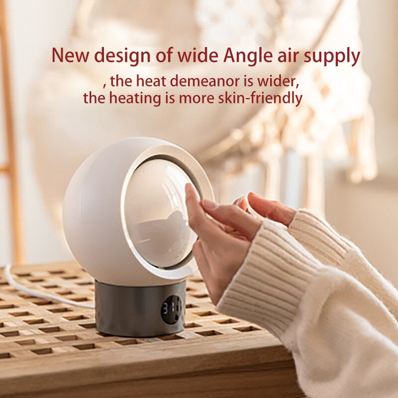 Small Household Mute Intelligent Temperature Control Heater With Temperature Display Mini Planet Portable Winter Electric Heater