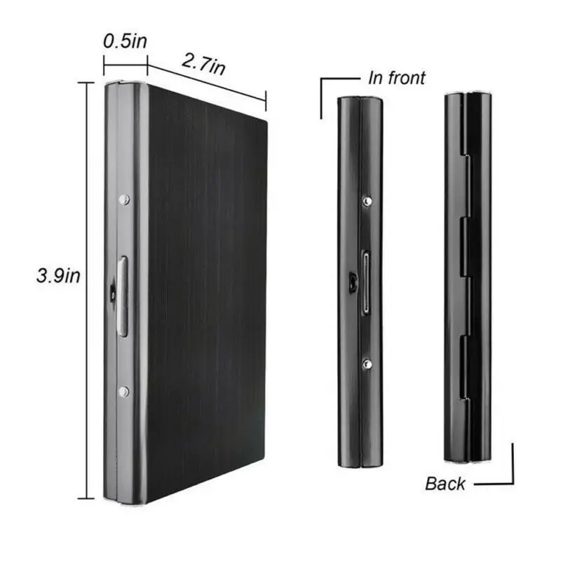 Nouveaux portefeuilles en métal en alliage d'aluminium RFID blocage porte-carte Anti-magnétique cartes de crédit d'affaires protecteur étui rigide pour hommes femmes