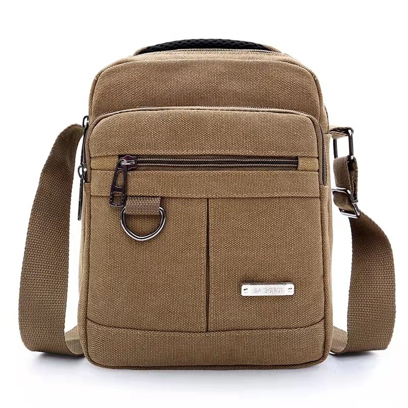 Mannen Handtassen Multifunctionele Schoudertassen Casual Canvas Mannen Tassen Messenger Bags Unisex Paar Canvas Tassen: Army Green