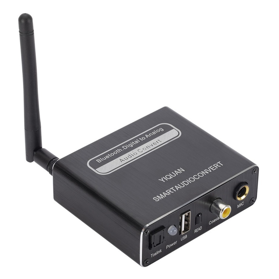 Digitaal Naar Analoog Audio Converter Optical Fiber Toslink Coaxiale Signaal Naar Rca R/L Play Microfoon Afstandsbediening Audio decoder