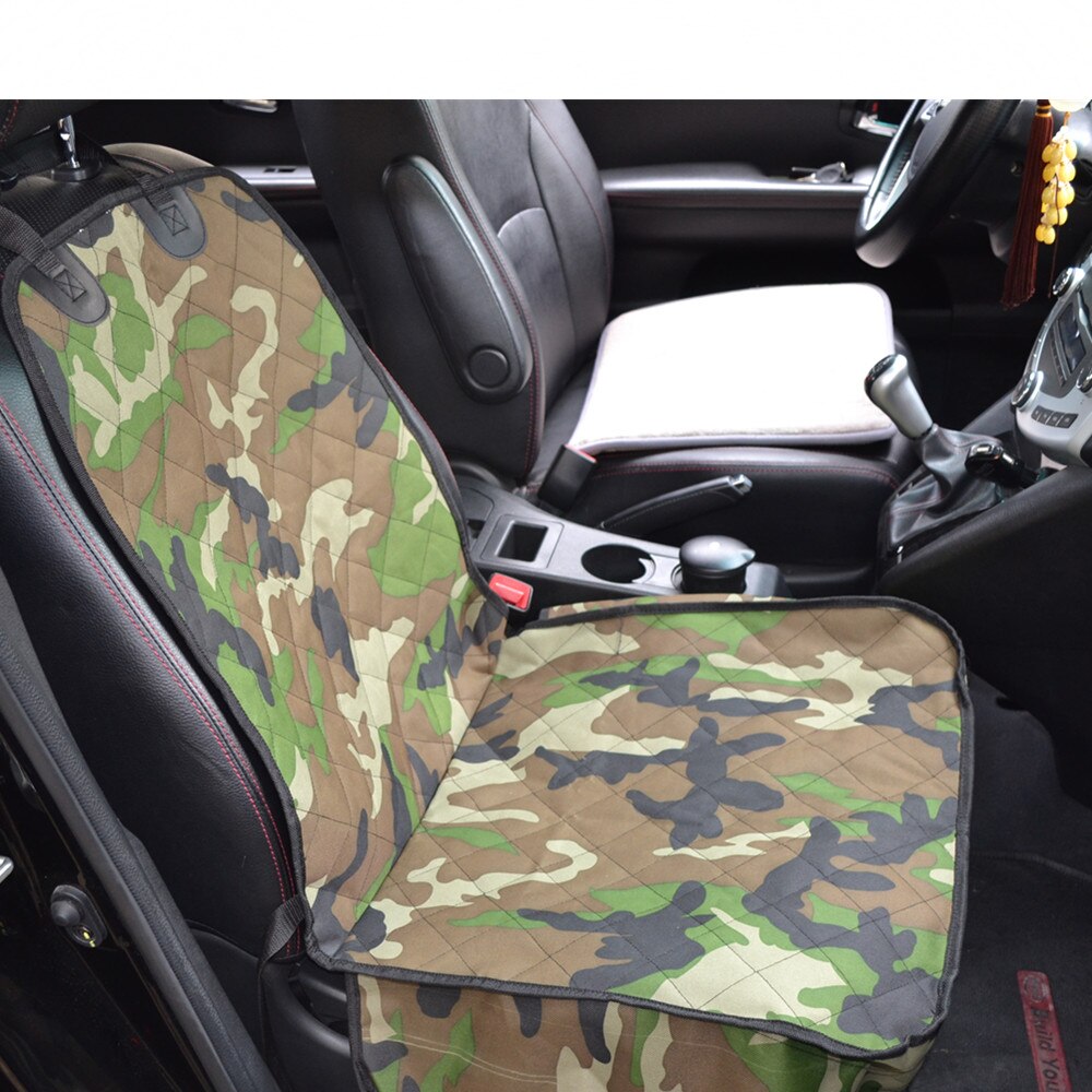 Gewatteerde legergroen camouflage antislip Hond Auto Stoelhoes Voorstoel Mat Deken Protector Pet Accessoires