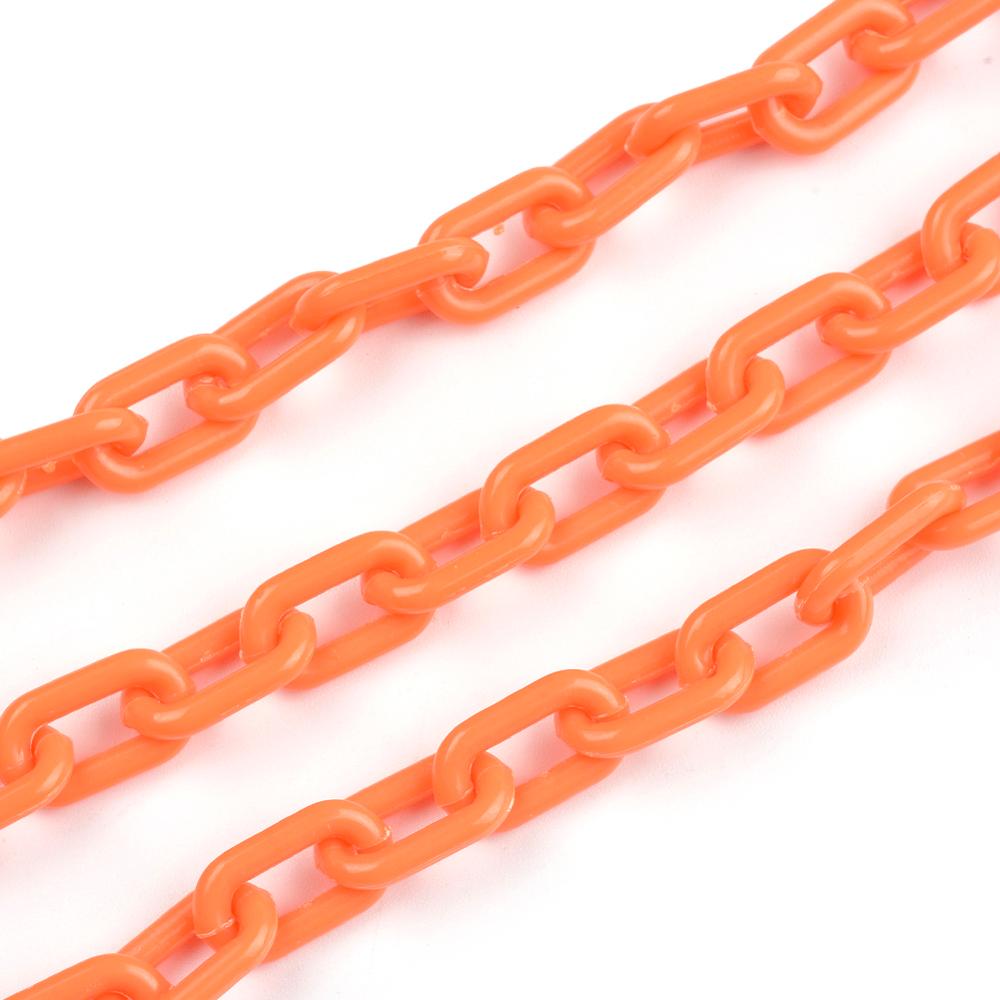 40 cm kleurrijke acryl schakelketting karabijn sleutelhangers voor ketting armband maken van kleurrijke ketting plastic kettingschakels: green