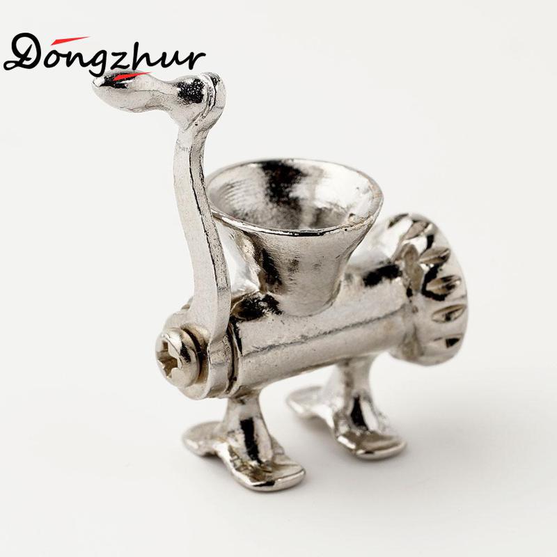 1:12 Simulation Dollhouse Miniature Furniture Mini Meat Grinder DIY House Doll Kids Model Home Kitchen Decoration Toy For: Silver