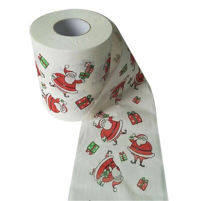 Noël rouleau de papier toilette maison père noël bain rouleau de papier toilette fournitures de noël décor de noël rouleau de tissu 10*10cm: Christmas -B7