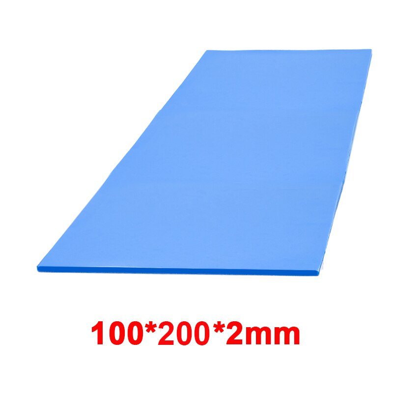 6.0 w/mk 100*200mm värmeledningsförmåga cpu kylfläns kylande ledande silikon kuddar termiska kuddar: 100 x 200 x 2 mm