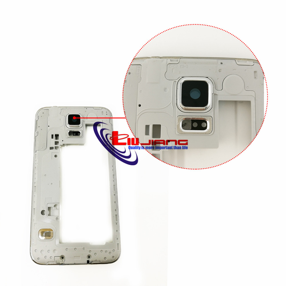 Carcasa central para Samsung S5 mini G800F G900F G900A G900H G900P marco medio bisel trasero piezas de repuesto