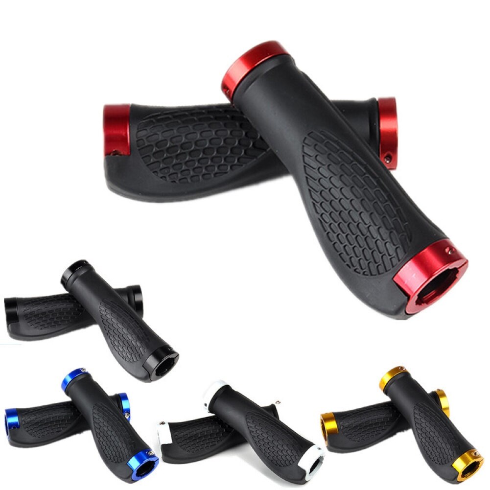 1 paire de ruban de poignée de guidon en caoutchouc pour vtt, antidérapant, verrouillage, accessoires de cyclisme