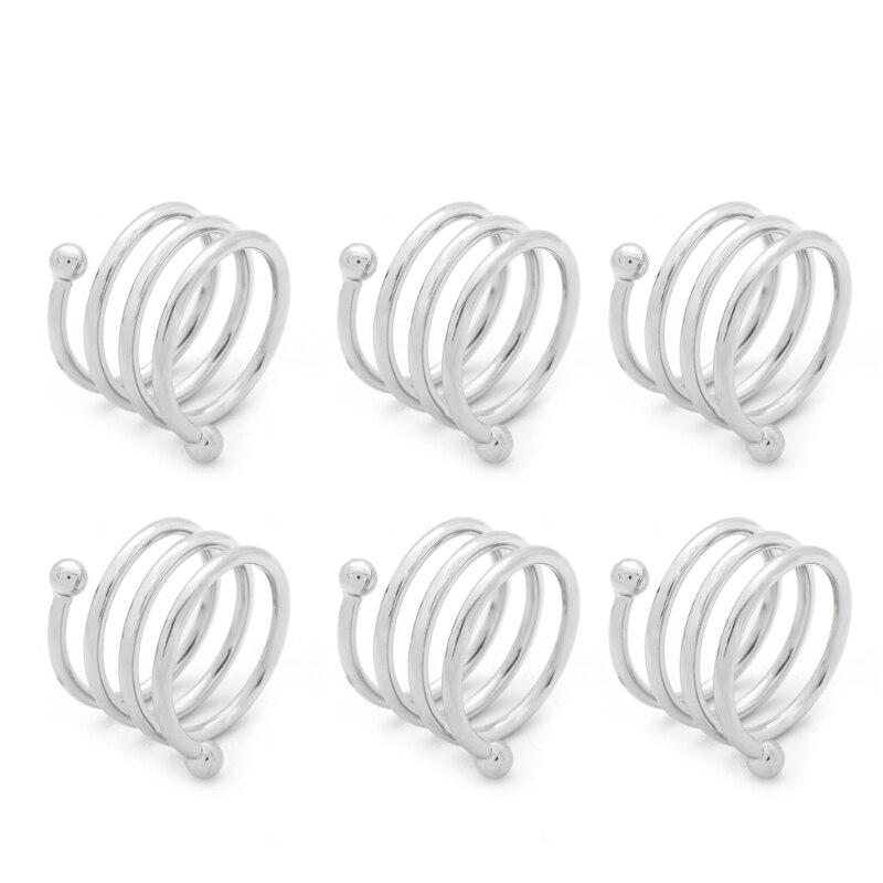 6 stykker legering serviettringer med hule blomster serviettholder utsmykning utsøkt servietter ringetone sett rhinestone thanksgivi: 82- s