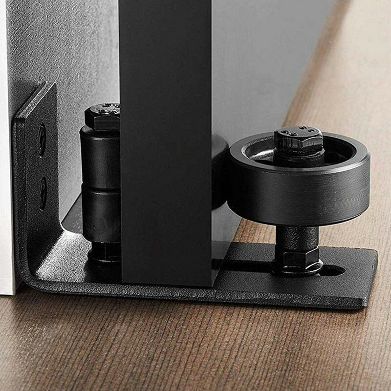 8 In 1 Carbon Steel Sliding Barn Door Floor Guide Stay Roller for Barn Door Slide Rail Mechanism Furniture Hardware Accessory