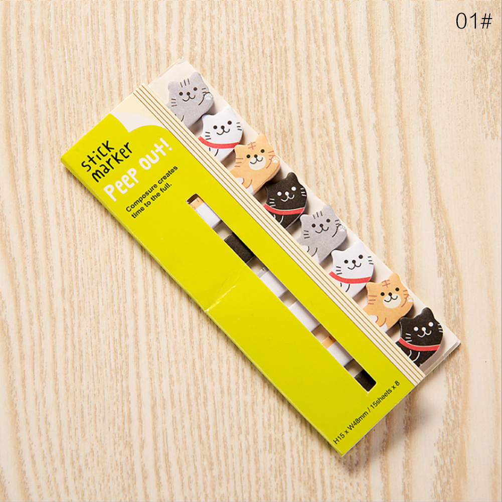 Cute Cartoon Memo Pad Cartoon Animals Musical Paper Post It Sticky Notes Writiing Pads For Girls School Stationery: 01