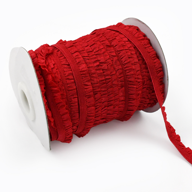 5/10/20M 10mm Meetee Ruffled Elastic Band for Sewing Pleated Stretch Lace Trim Rubber Ribbon Hairband Elasticity Tape Accessory