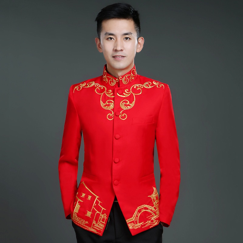 Chinesische Bräutigam Hochzeit Kleid Männer Chinesischen Chinesischen Tunika Anzug verrotten Seetang-dynastie Kostüm Männer Traditionellen Cheongsam oben Kleidung