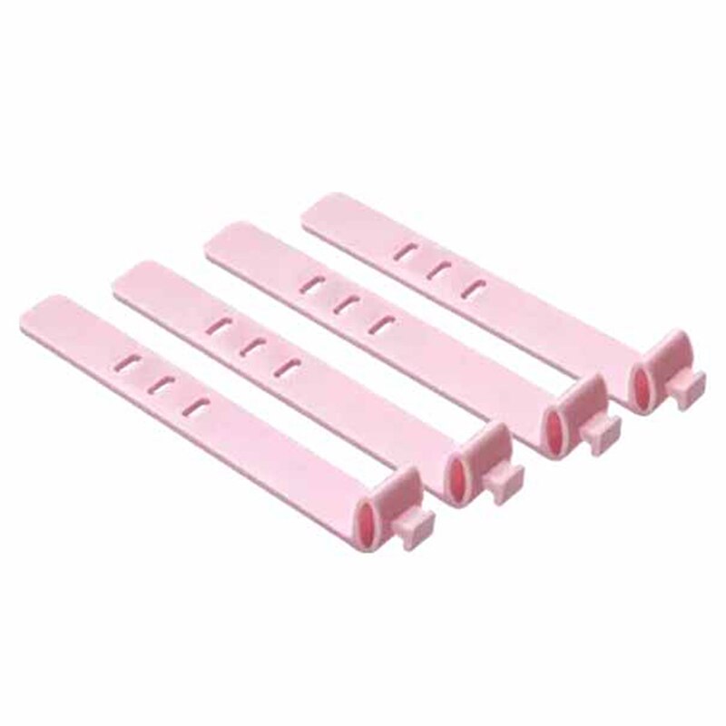 4 stk silikon kabel arrangør usb datapakke ledning vikler ledning beskytter holder kontor stasjonær pult sett tilbehør forsyninger: Rosa