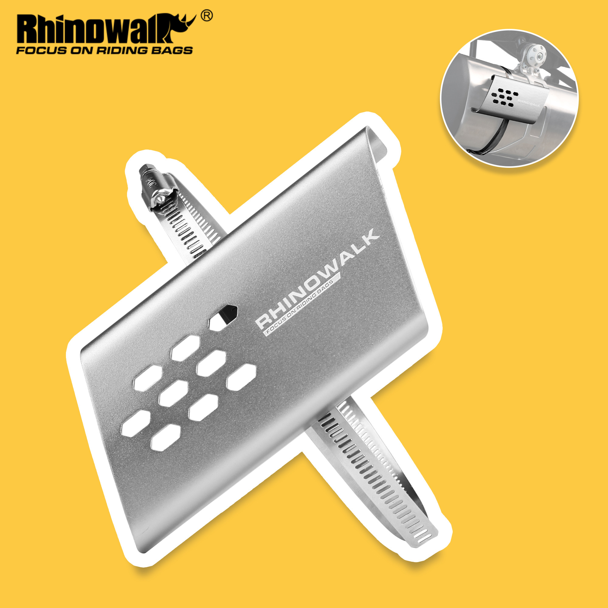 Rhinowalk Moto Di Scarico Scudo Termico Copertura Tubo di Protezione Moto guardia kit anti-scottatura 1PC O 2PC Accessori Motore