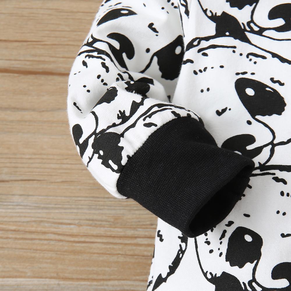 Patpat 2020 nova primavera e verão outono bebê panda impressão manga longa macacão com chapéu conjunto para o bebê menino