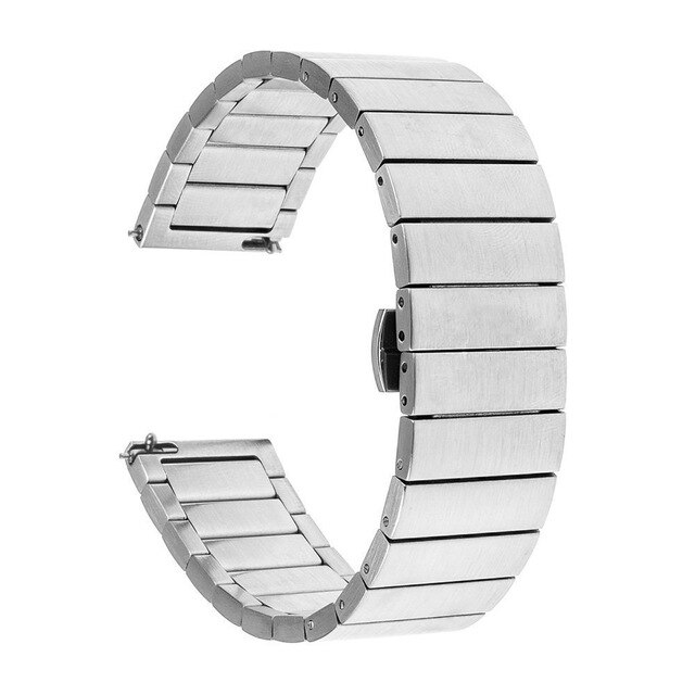 18Mm 20Mm 22Mm Universele Horloge Band Strap Rvs Vervanging Link Armband Voor Samsung Gear S2 Classic s3 Frontier: Silver / 18mm Universal