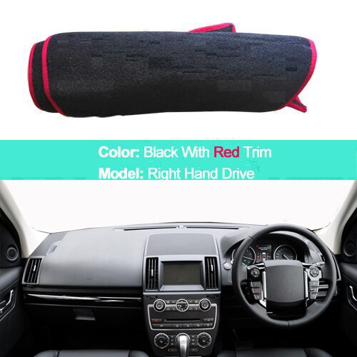 Car Inner Dashboard Cover For Land Rover Freelander 2 - Dash Mat Carpet Cushion Sun Shade Dash Mat: RHD Red