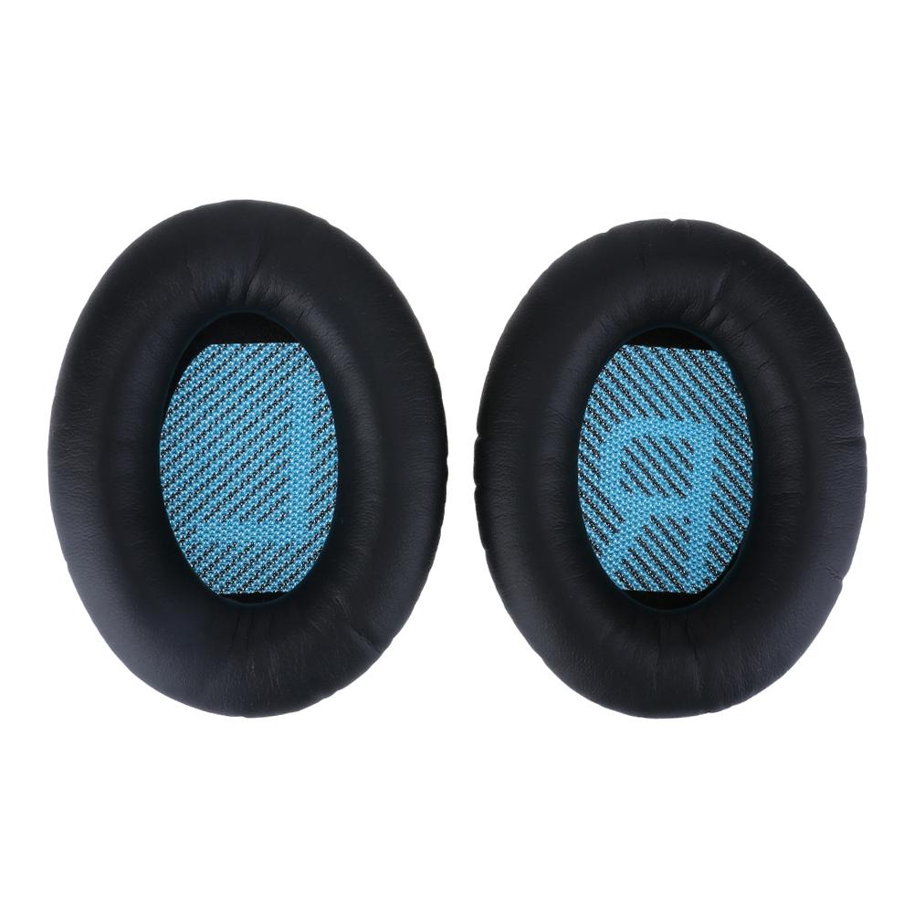 Oreillettes de remplacement pour Bose QuietComfort QC35, coussinets de casque: Black with Blue