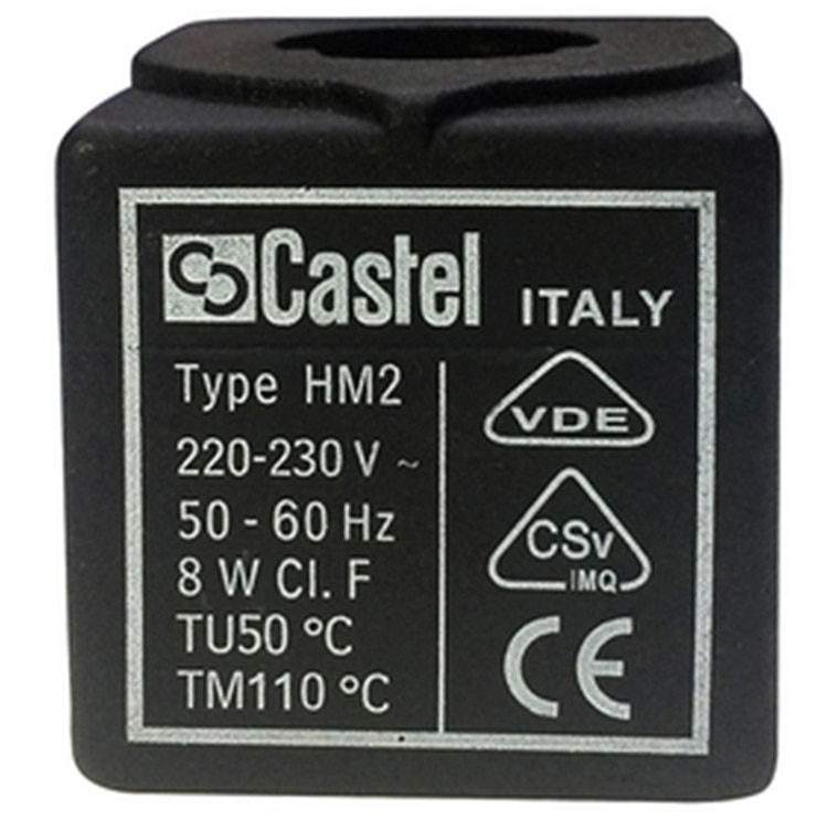 Castel coil 9100/RA6 Type HM2 220V~230V 8W for refrigeration solenoid valve