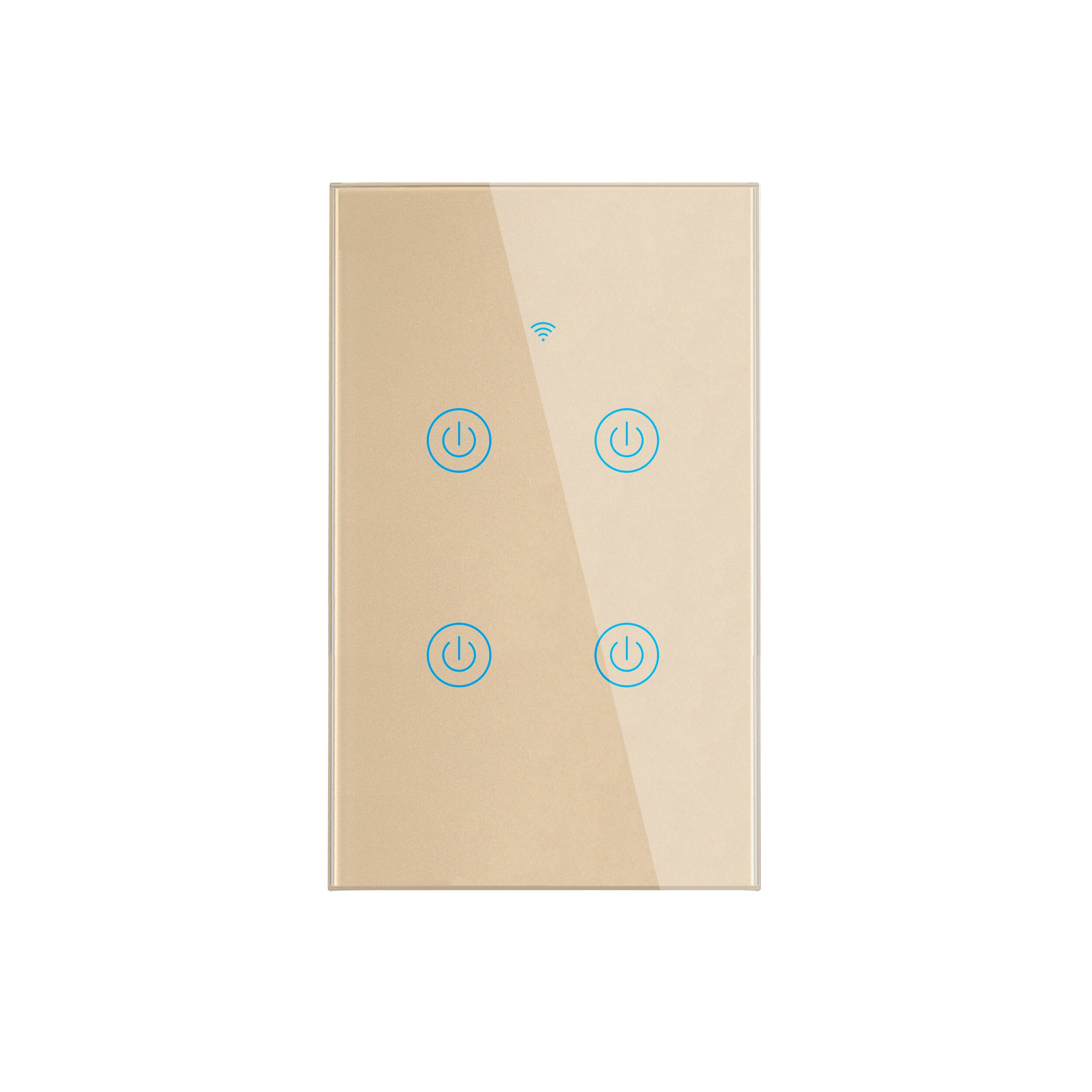 Smart Tuya Living Home WiFi Remote Control Wall Switch Voice Control Touch Sensor LED Light Switch Alexa Google Home 220V: golden 4gang