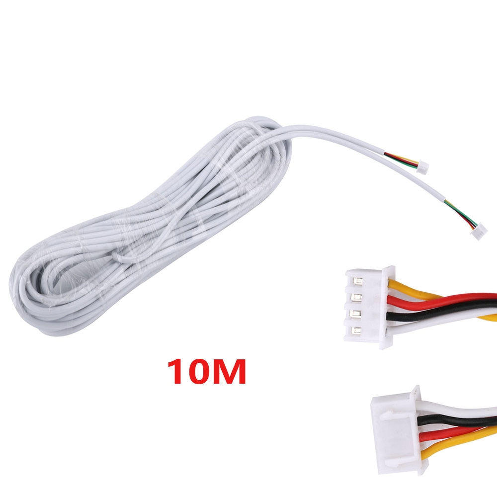 10m 2.54*4p 4- ledningskabel til video-intercom farvevideodørtelefon dørklokke kablet intercom-kabel