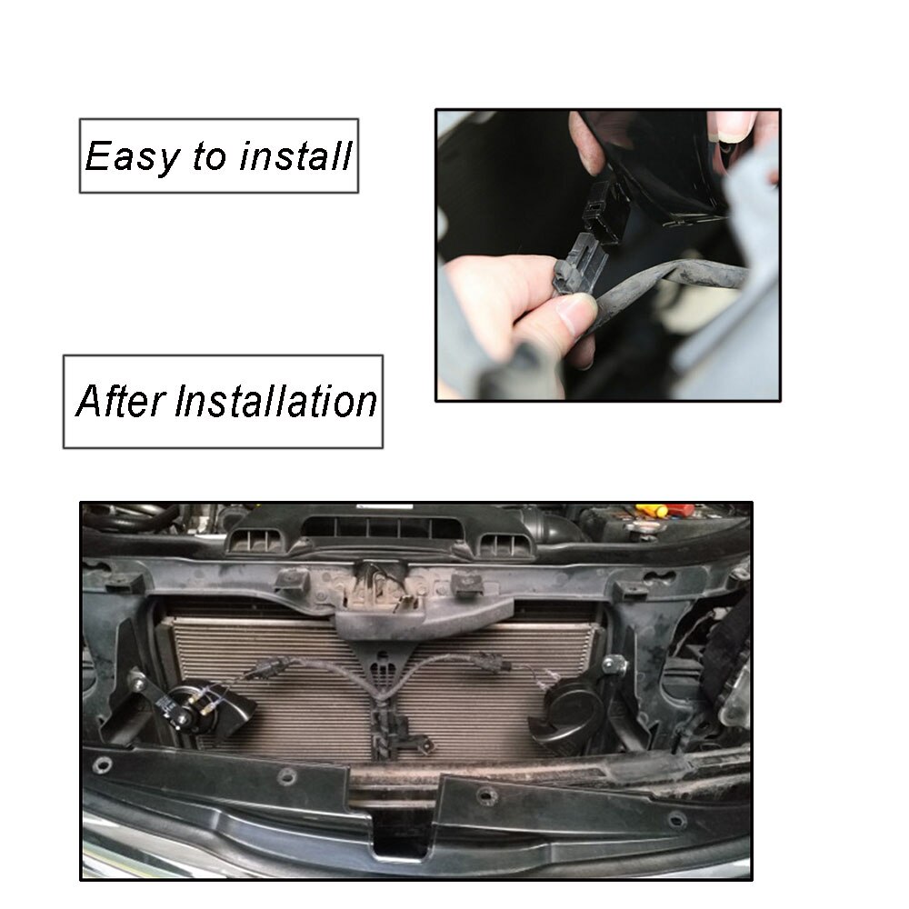 1 Set 12V Snail Horn For Peugeot 206 1998 Loud 110-125db Auto Air Horn Waterproof 410/510Hz High Low Tone Auto Horn