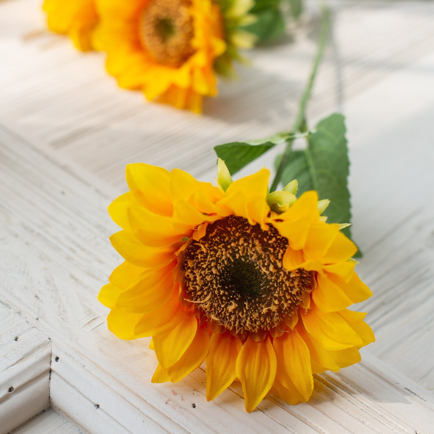 Kunstig blomst solsikke taiyanghua bryllup hjem lille bundtet blomst kunstig blomst kunstig buket: Tynd stang enkelt hoved