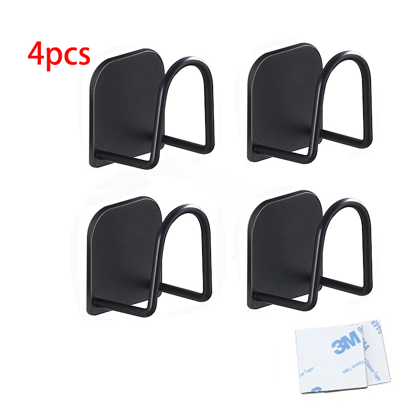 Stainless Steel Sponges Holder Kitchen Sink Spong Drain Drying Rack with Adhesive Storage Holders Kitchen Gadgets Sponge Support: Black 4pcs