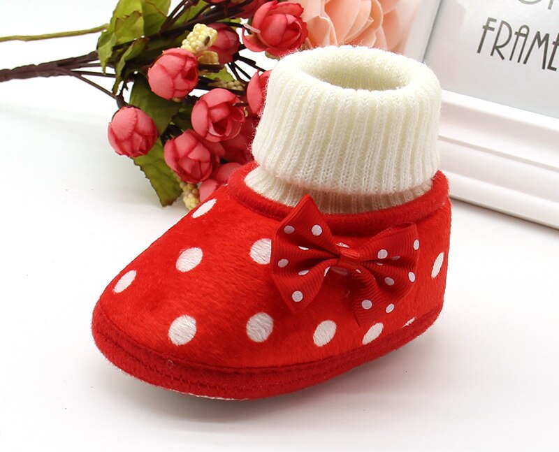 0-24M Boys Winter Boots Girls Slippers Cozy Fleece Booties Toddler Baby Winter Socks with Non Slip Bottom Boots