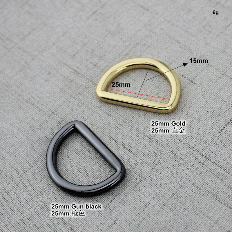 10-50pcs 20mm 25mm Welded Belt Strap D ring Handbag webbing adjusted Alloy quare edge d ring