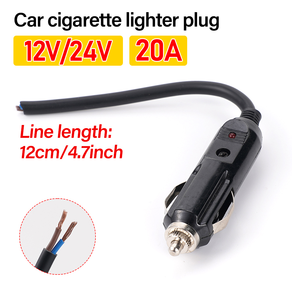 12V 24V Stecker Zigaretten anzünder Steckdose Stecker mit LED Auto Zigaretten anzünder Schalt stecker: Default Title