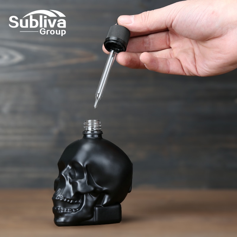 Botella de bebida amarga con forma de Calavera, gotero de medicina amarga, vertedor de licor, herramienta de Bar, decantador de camarero, coctelería, 30/60/120ml
