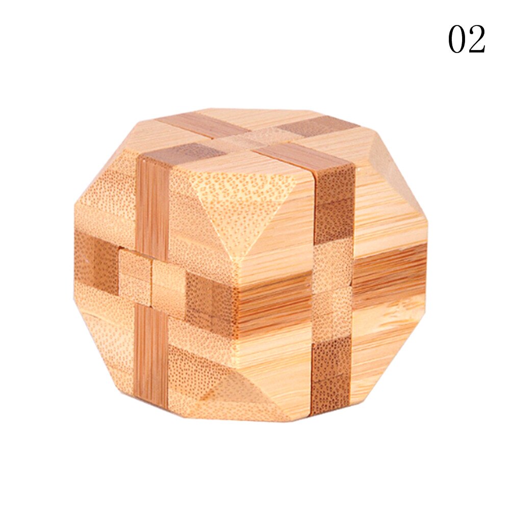 1PCS 3D Handmade Intellectual Brain Tease Game Puzzle Wooden Kong Ming Luban Lock Kids Children Toy: A2