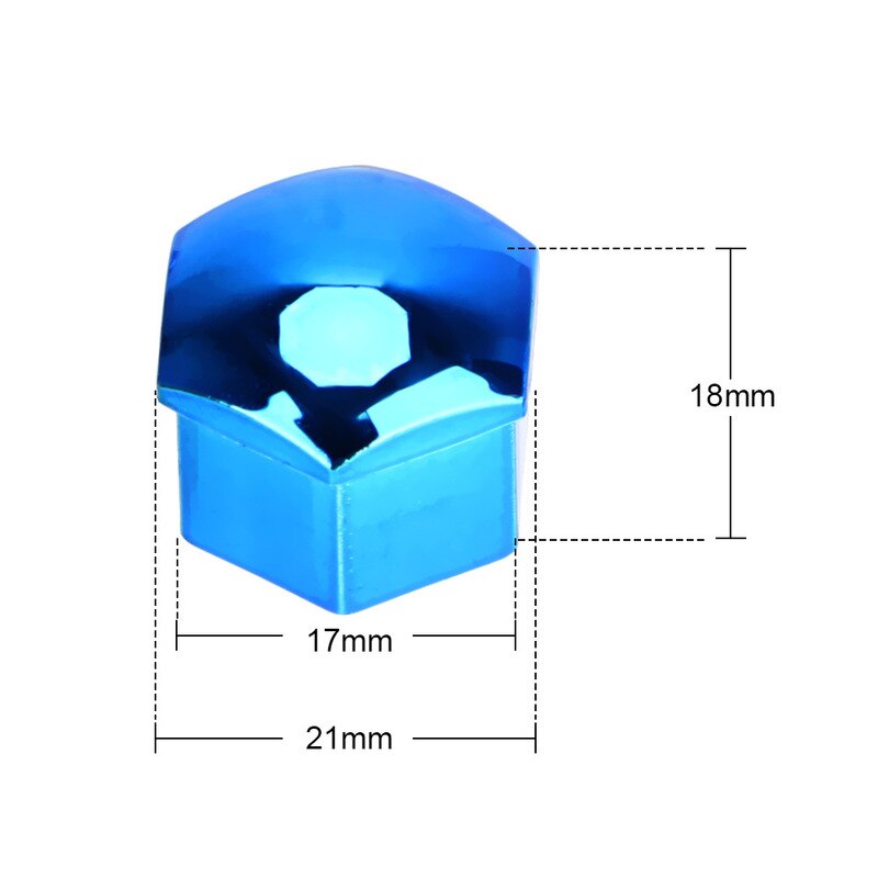 Tapas de tuercas de rueda de coche, tapas de protección antióxido, tapón de tornillo de tapacubos para automóvil, tuerca para neumático, Perno, decoración Exterior, 17mm, 20 piezas