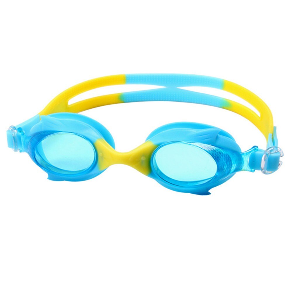 Kleurrijke Verstelbare Kinderen Kids Waterdichte Siliconen Anti Fog Uv Shield Zwemmen Bril Goggle Eyewear Brillen Met Doos 5P3: green