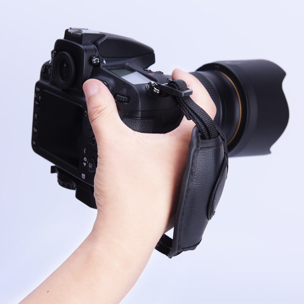 Black Hand Grip Camera Strap PU Leather Hand Strap... Grandado