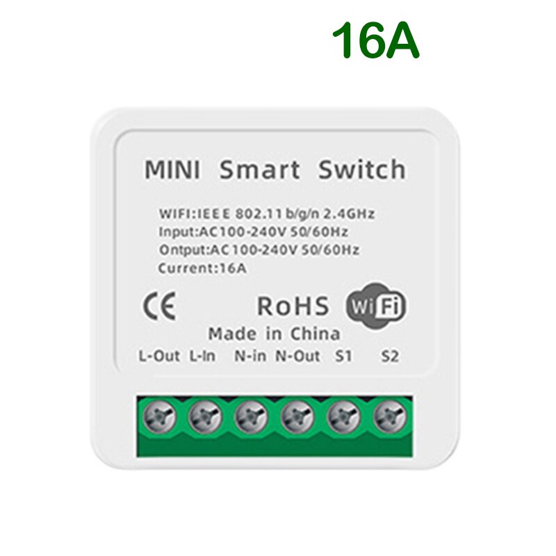 10A 16A Tuya Smart Life Wifi Switch Relay Breaker Module Automation Smart Lighting Google Home Alexa Echo Remote Control App