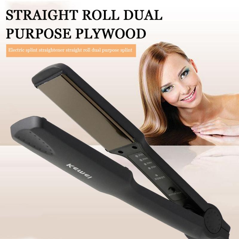 1Pc Mini Portable Electric Flat Iron Hair Straightener Fast Warm-up Tourmaline Ceramic Heating Plate Hair Styling Curler Tool