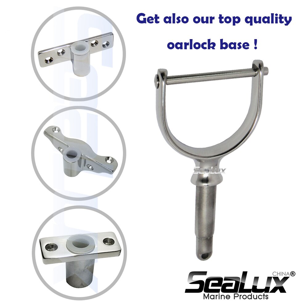 Sealux Oarlock with Pin for 1/2" Socket Stainless Steel 316 Yacht Boat Fishing Accessory