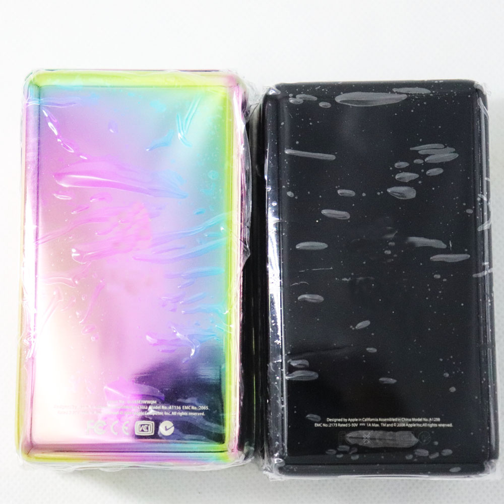 Svart/lila metallbakstycke, fodral, skal till ipod classic 6th 80g 6.5th 120g 7th 160g a1238 bakstycke, video 5th 30g