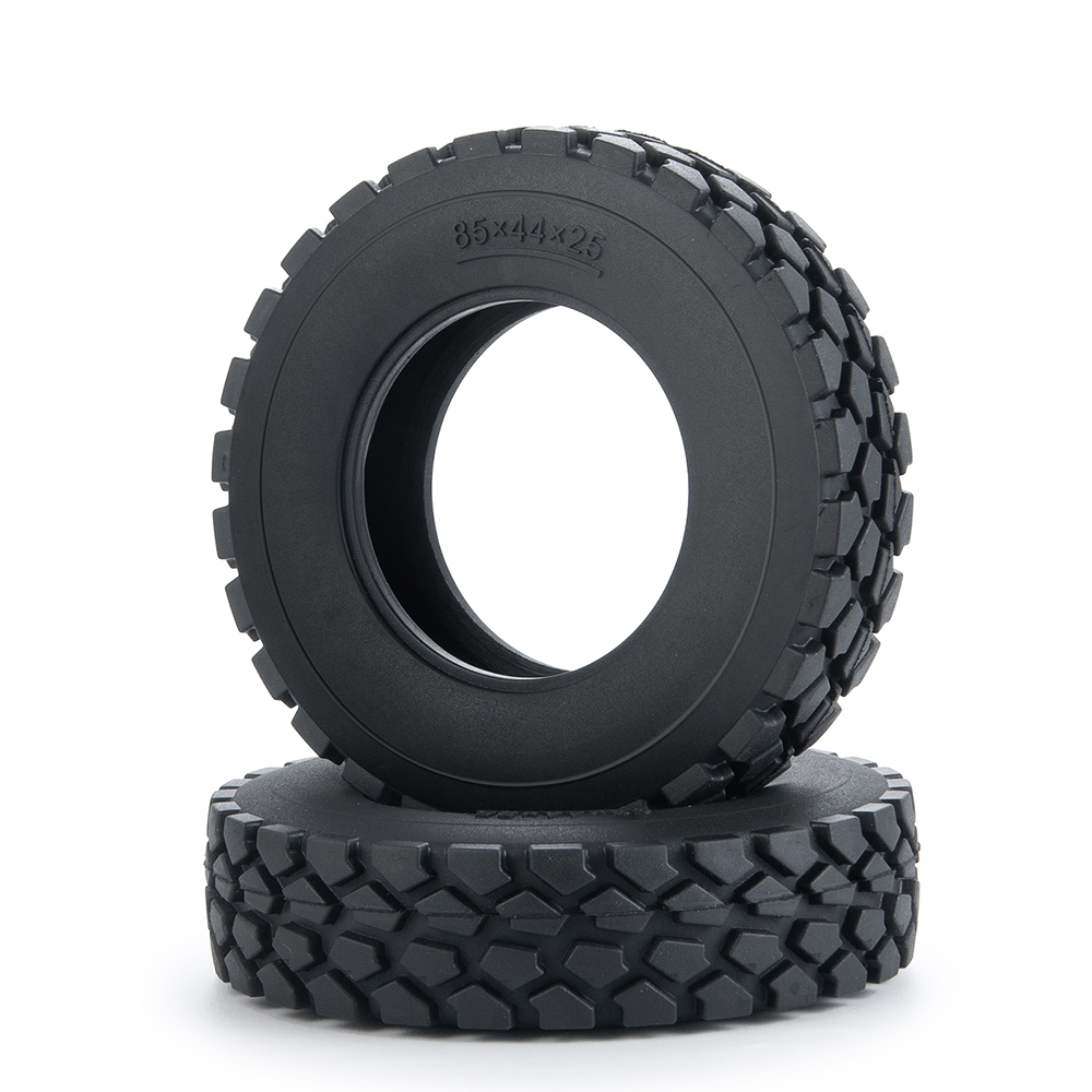YEAHRUN 22/25/28/30mm neumáticos de goma neumáticos de ruedas para Tamiya 1/14 RC remolque Tractor camión llantas delanteras y traseras accesorios parte: Castaño