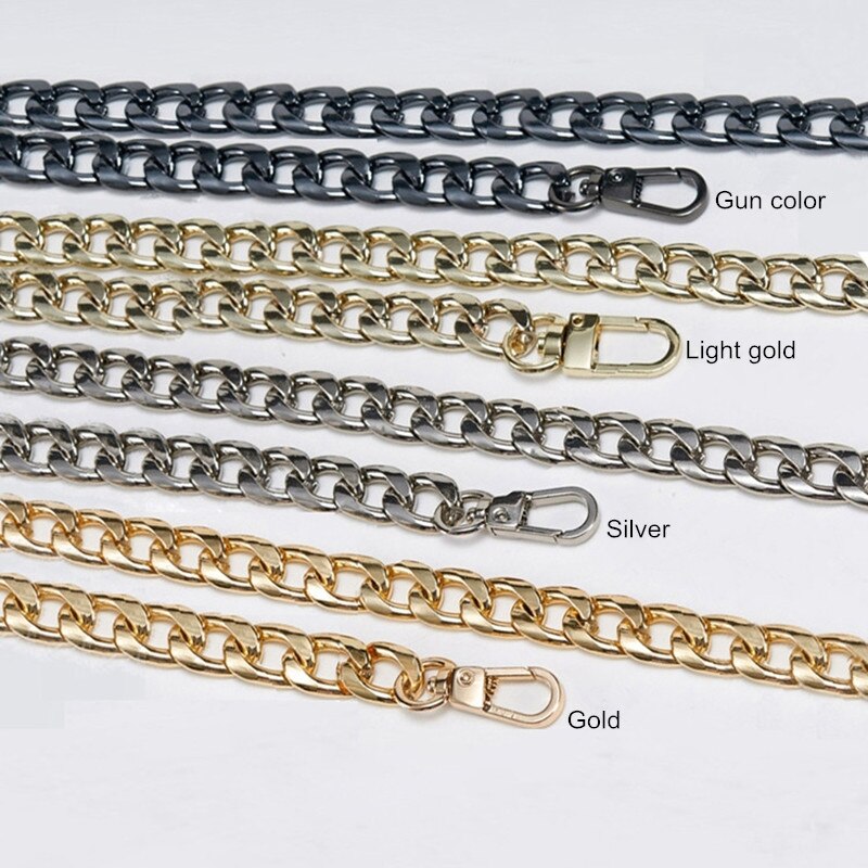 130cm Metal Stainless Steel Purse Chain Strap Handle Shoulder Crossbody Handbag Bag Belt Metal Replacement 5 Color Ancient gold