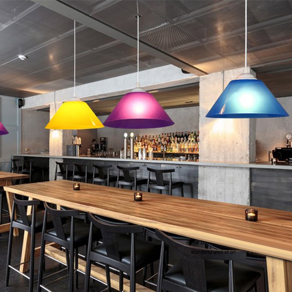 E27 Cone Shaped Ceiling Pendant Light Shade Lampshade Easy Fit Shades Decor