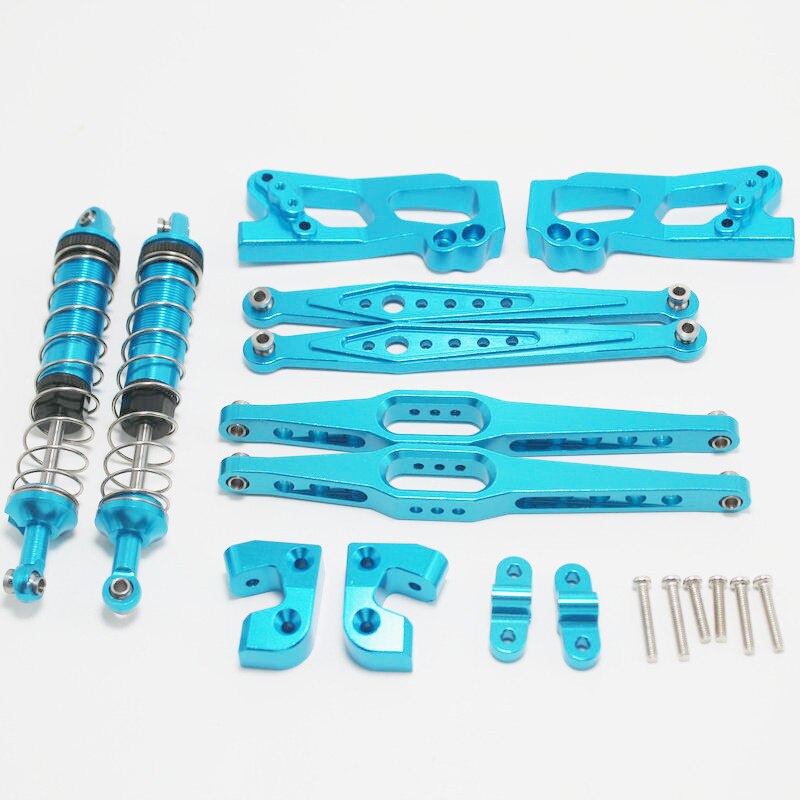 For Wltoys 12428 12423 12428-A/B/C RC Car Spare parts Upgrade metal rear axle main beam vulnerability kit: Blue