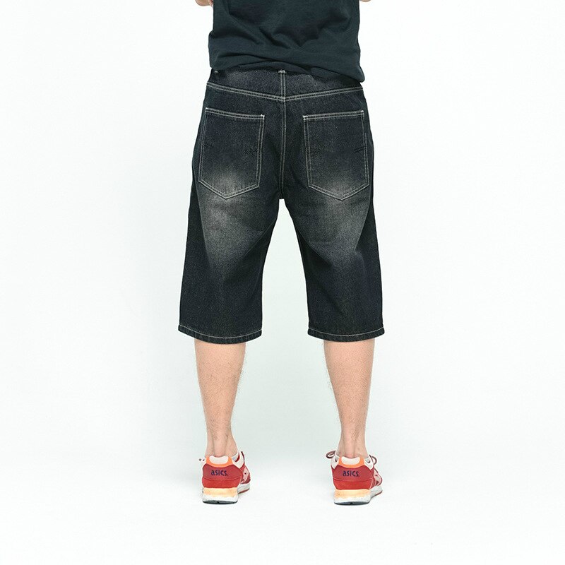 Casual herreshorts jeans mænd sommer store lommer shorts plus size denim herretøj stor størrelse 30-46